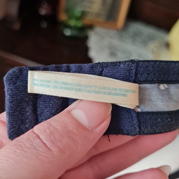 Beautiful Navy Blue and Pink Floral Lightly Lined Bra by Aerie size 32B - Picture 7 of 7